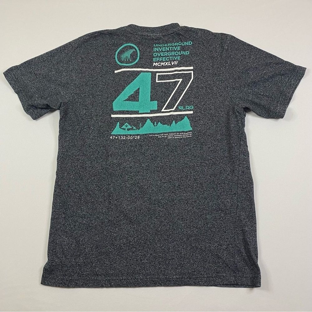 LRG T-Shirt Men's Medium Charcoal Short Sleeve‎ Streetwear Skater Graphic Tee